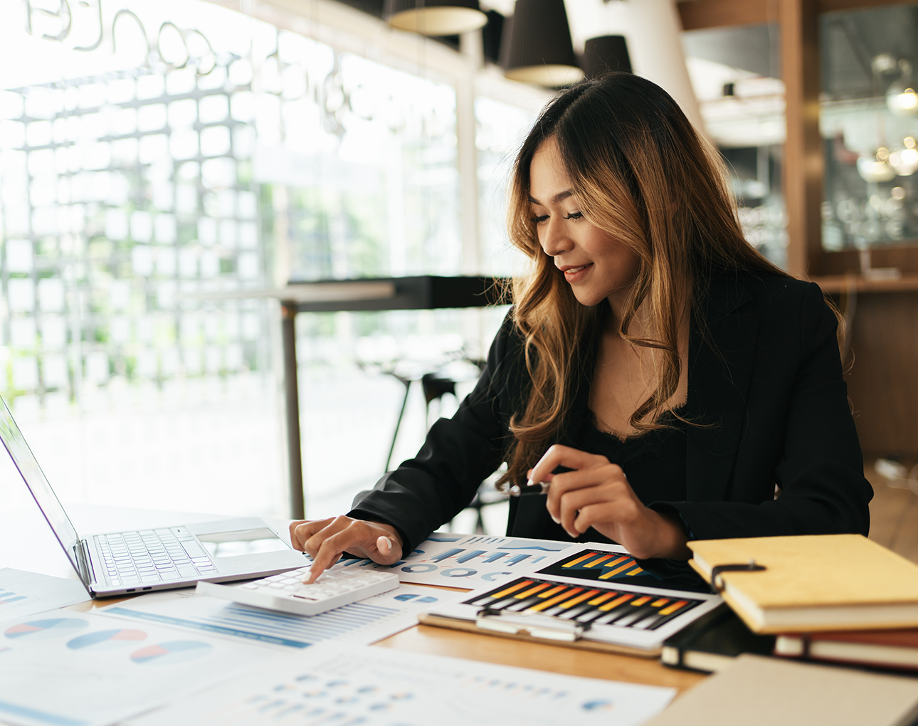 Business woman planning her future