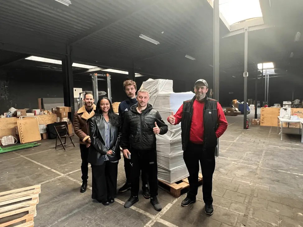 Andrews team members in a warehouse