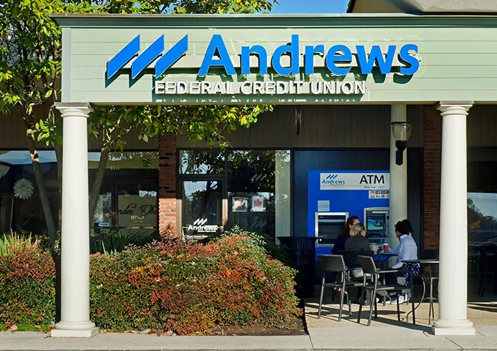 Outside of the Springfield, VA Andrews Federal branch