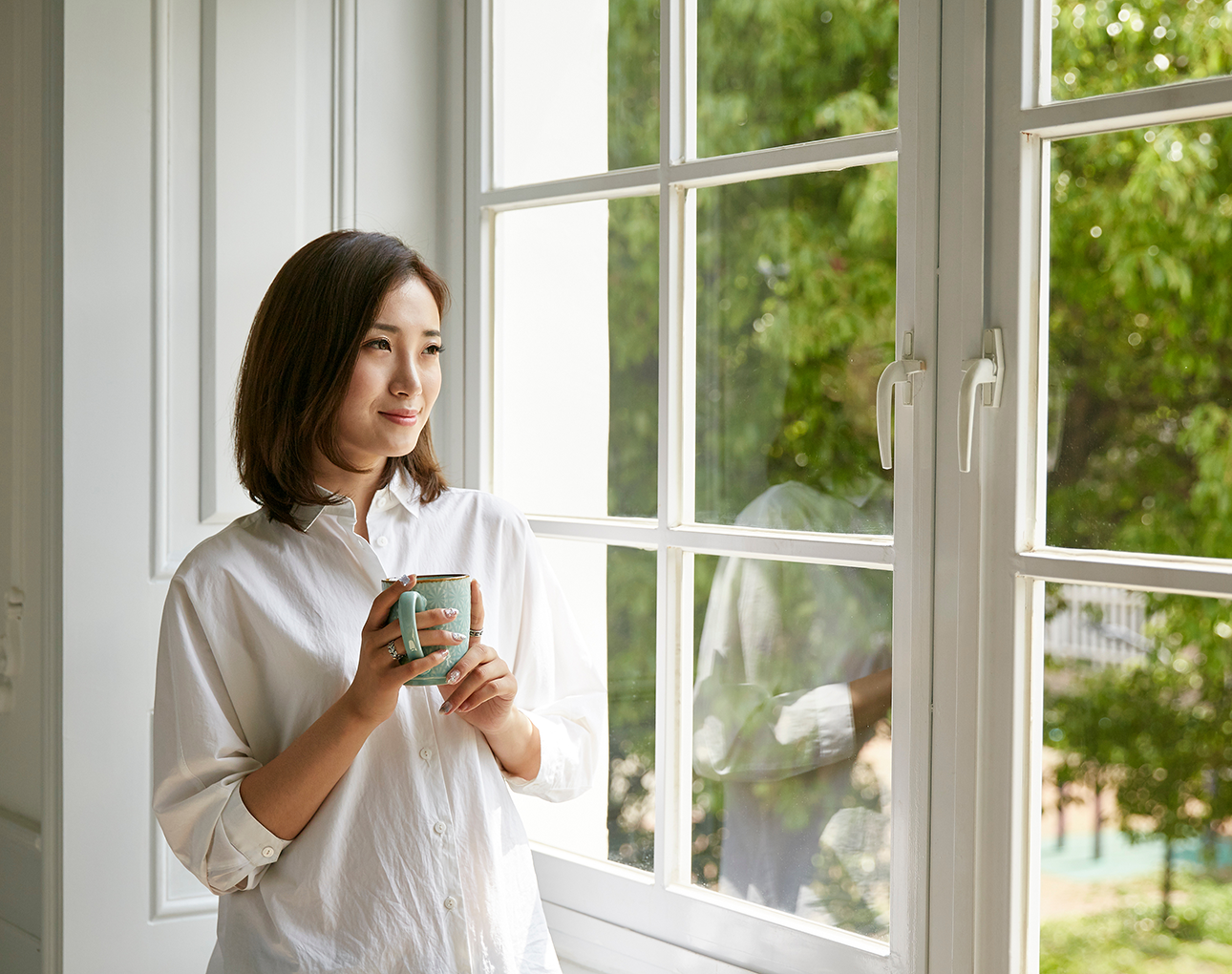 Woman with peace of mind